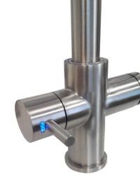 Комбинированный кран - индикатор голубой